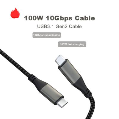 China Mobile Phone USBC Cable 100W Bi-directional Fast Charging Transmission 10Gbps USB3.1 Gen2 Data Cables for macbook pro for sale