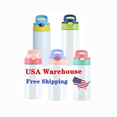 China Mazoho Sustainable USA Store Custom Double Wall Stainless Steel Flip Top Sublimation Kids Water Bottles for sale