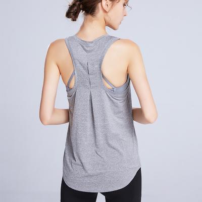 China Antibacterial Fitness Ladies Workout Tank Tops Gym Loose Tank Tops for sale