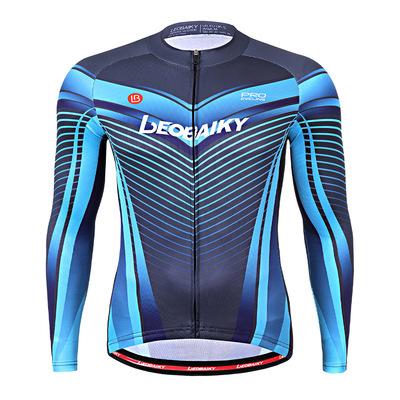 China Mountain Bike Breathable Fleece Tank Top Men's Long Sleeve Shirt Plus Thick Velvet Autumn And Winter Warm Riding Jacket for sale