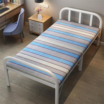 China Modern Foldable Single Bed Bedroom Furniture Ottoman Metal Folding Single Bed for sale