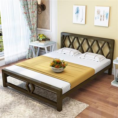 China Wholesale Modern Hotel Bedroom Fashion Hotel Bedroom Single Bed Metal Children Single Bed Iron Adult Metal Double Bed for sale