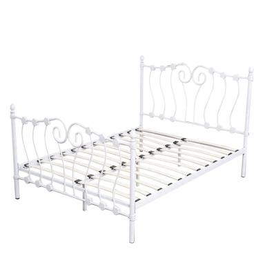 China Wholesale European Style Bedroom Furniture Metal Sofa Single Bed King Size Double Bed Design for sale