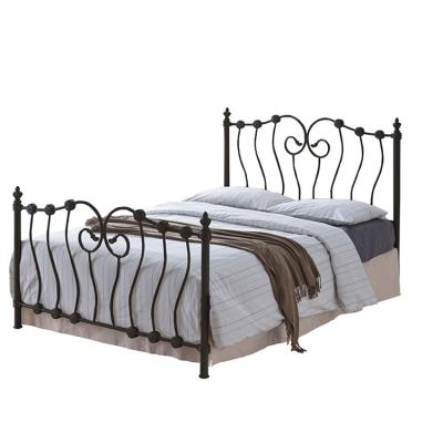 China Wholesale European Luxury Queen Size Bed Iron Furniture Bedroom Factory Style Double Bed for sale