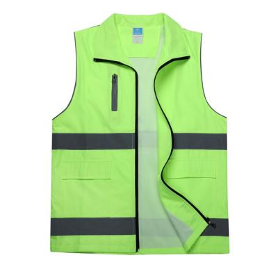 China Custom Anti-Shrink Brands Reflective Safety Anti-Shrink Personal Vest Plus Size Work Waistcoat 100%Polyester Vest for sale