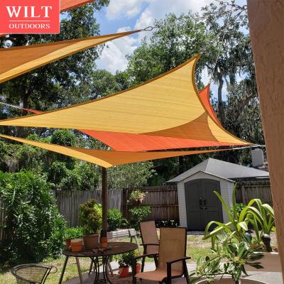 China Garden Shading Garden Parking Lot Triangle Rectangle Canopy 180GSM Waterproof Plastic HDPE Sun Shade Sails Outdoor Ivory Beige for sale