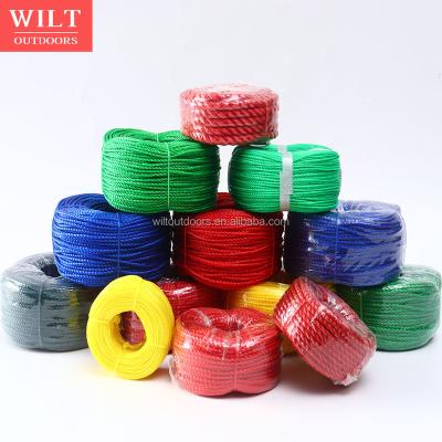 China PE/PP/PA/PET as demand 380d rope for fishing net rolls twine rope twine 2mm 3mm 4mm good quality price pp plastic polypropylene best fishing ropes for sale