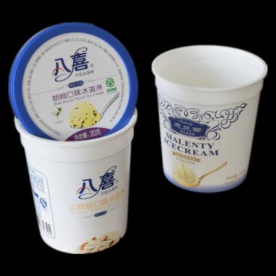 China IML Single Wall Premium Series Customized Plastic Ice Cream Cups With Lids Plastic Cup Packaging Cup With Lid for sale