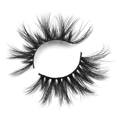 China Custom Super Flexible Luxury Black Cotton 3D Mink Eyelash Supplier 22mm Super Curly Curly Eyelash Horse Hair Eyelash for sale