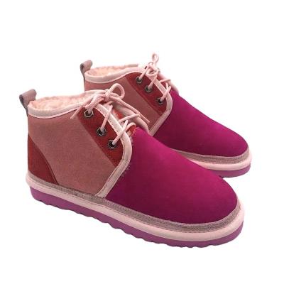 China 2021 fashionable waterproof plus size men and women sheepskin snow boots kids autumn winter ankle with real wool boots for sale