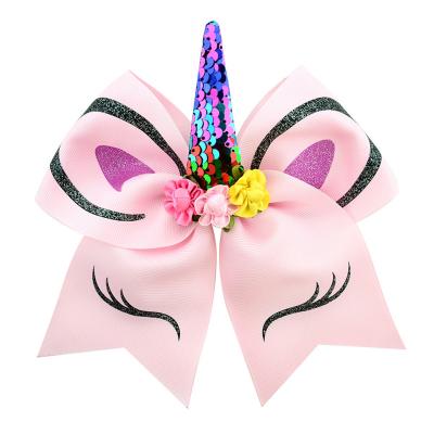 China Wholesale Unicorn Sequin Hairband Children Big Size Hair Rope Girls Hair Accessories Baby Headband for sale