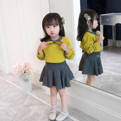 China Wholesale New Girls Outfit Lolita Style Autumn Sweater Skirt Princess Fashion Set Costume For Winter for sale