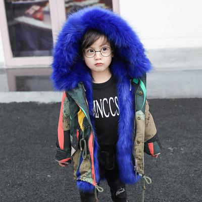 China Lovely Children Winter Thick Color Fur Coat Overcoat Girls Breathable Imitation Jacket Removable Fur Coat for sale