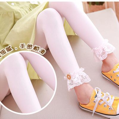 China Summer Breathable Hot Sale Girls Lace Leggings White Tights Dress Panties for sale