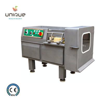 China 400 kg Commerciële vleescubesnijmachine voor het snijden van bevroren vlees 1480*800*1000 mm Te koop