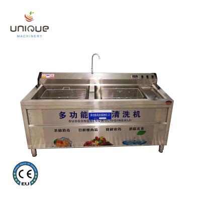 China Máquina de Lavar Mini de Aço Inoxidável de Frutas e Vegetais com Ozônio para 200-400 kg/h Capacidade à venda