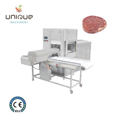 China Máquina de prensagem 3D de bife de carne congelada com sistema de operação automática à venda