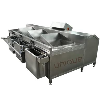 China Máquina de lavar verduras de tres depósitos de múltiples funciones para cocinas ocupadas en venta