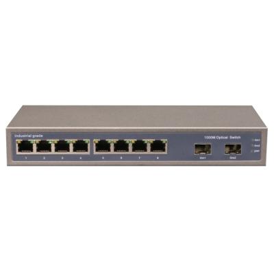 China POE POE Switch 8GE poe+2 SFP Full Port Giga Rack Mount Network Switch for sale