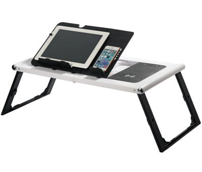 China (Height) Adjustable Portable and Adjustable Folding Desk with 10000 mAh Battery Charger Wireless Laptop Table for sale