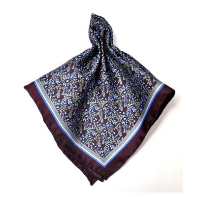 China Best Price Fashion Jacquard Printing Custom Made Silk Mens Pocket Square Handkerchief for sale