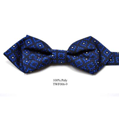 China New Pattern Fancy Micro Diamond Shaped Christmas Diamond Shaped Ties For Blazer Suit for sale