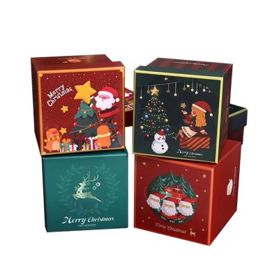 China Christmas Recyclable Custom Food Baking Style Colored Box Supply Candy And Cookie Box Gift Box Wholesale for sale