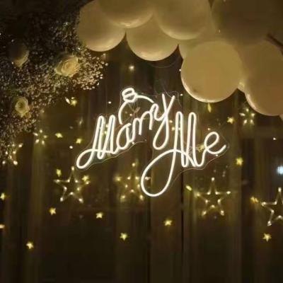 China Customized Long Lasting Will You Marry Me Led Neon Light Sign Letter Neon Sign For Propose for sale