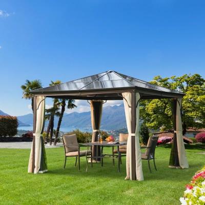 China Patio\Garden\Outdoor Hardtop Gazebo Canopy with Galvanized Steel Roof, Aluminum Frame, Outdoor Standing Gazebo Gazebo with Hooks for sale