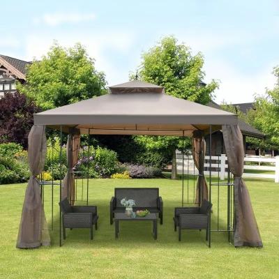 China Patio\Garden\Outdoor Steel Corner View for Patio 10' x 10' Outdoor Gazebo, Outdoor Flysheet Gazebo Canopy Shelter with Mesh Netting for sale