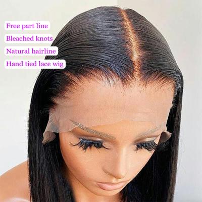 China Raw Body Wave Virgin Cuticle Aligned Brazilian Hair Transparent Lace Hd Frontal Lace Front Wig With Baby Hair For Black Women for sale