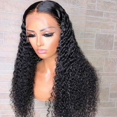 China Body Wave Factory Price 10A Grade 18 Inch Brazilian Human Hair Wig Full Lace Curly Natural Hair Wigs for sale