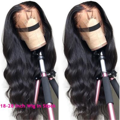 China Body Wave Body Wave 13*4 Lace Frontal Human Virgin Hair Wigs Full Cuticle Aligned Unprocessed Indian Virgin Hair Wigs Body Wave for sale