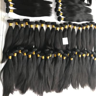 China Bulk Straight 100% Body Wave Bone Hair Double Pulled Sellers , Remy 10A Super Straight Double Bone Pulled Hair With Closure for sale