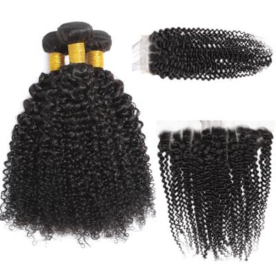 China Kinky Curly Virgin Hair Cuticle Aligned Kinky Curly Bundles And Hair Band for sale