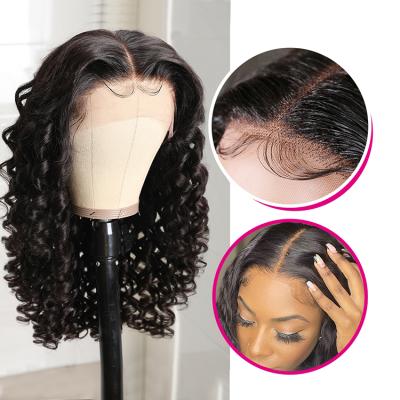 China Body Wave Closure Wigs 4X4 5X5 Wig Lace Closure Virgin Cuticle Aligned Vietnam Hair Wigs for sale