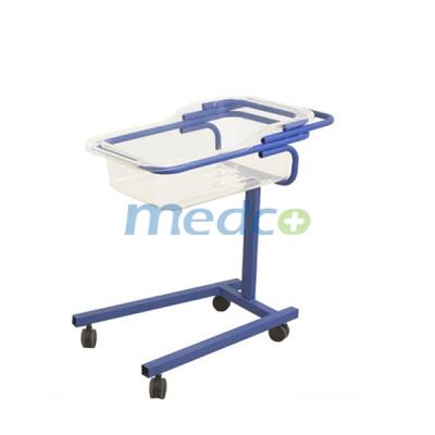 China B007 Stainless Steel Powder Coated Frame Hospital Acrylic Baby Hutch Baby Crib Acrylic Baby Trolley for sale