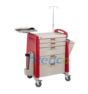 China Medco T078 Plastic Cong Trolley Hospital Equipment Medical Anesthesia Drug Cart for sale