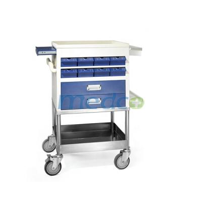 China Traditional Hot Sale T017 Hospital Furniture ABS Plastic Emergency Medicine Trolley for sale