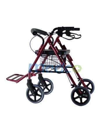 China Foldable metal rollator with footrest RL009 for sale