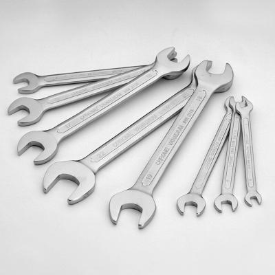 China CR-V Manufacturer Industry DIN 3110 Chrome Vanadium Chrome Plated Metric Double Open End Wrench Set From Reputable Global Exporter for sale