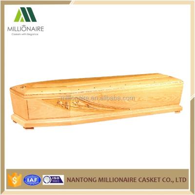 China European Style Cheap Price Wooden Coffin Casket for sale