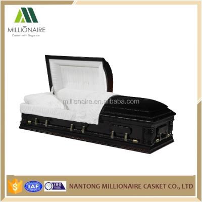 China Solid Wood Casket and American Style Casket with Hardware Balance Stretcher for sale