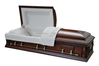 China Wholesale Burial Style Products American Solid Poplar Casket American Style for sale