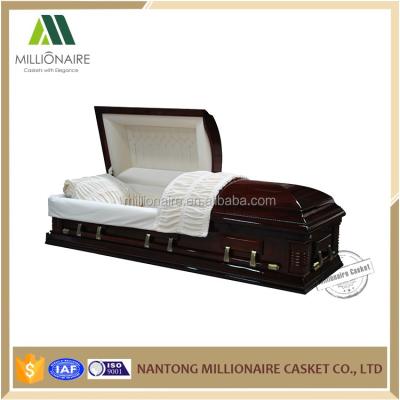 China Simple Design American Style Wholesale Wooden Caskets for sale