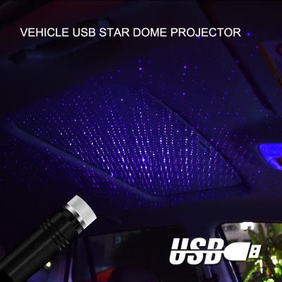 China Car Starry Light USB LED Star Sky Projector Lamp Interior Atmosphere Lights Decorative Galaxy Laser for Auto Roof Ceiling 2022 for sale