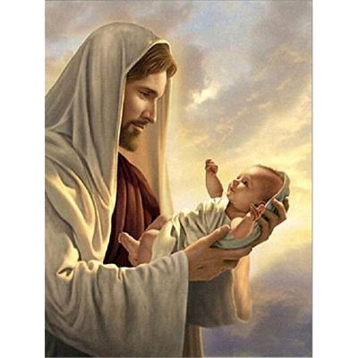 China Environmental Friendly Decor Diamond Painting Cross Stitch Kit Custom Fashion Embroidery Home of Christ Jesus Full Drill 5D Diamond Painting DIY Baby for sale