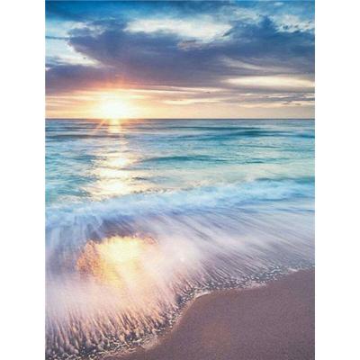 China Full Decor Diamond Painting Cross Stitch Kit Custom Drill 5D Diamond Painting Fashion DIY Embroidery Home Seascape Environmentally Friendly Sea Wave for sale