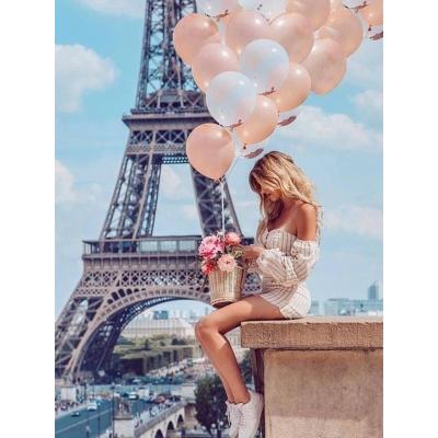 China Eiffel Tower Environment Friendly Landscape Full Drill 5D Diamond Painting Balloon DIY Hand Embroidery Home Decor Diamond Painting Cross Stitch for sale