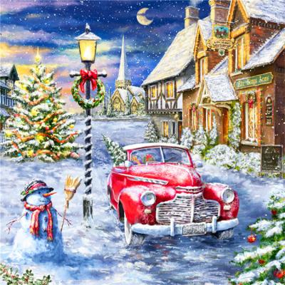 China Environmental Friendly Diamond Painting Snowman Home Decor Full Drill Diamond Art Painting Embroidery Handmade Christmas Car Gift for sale